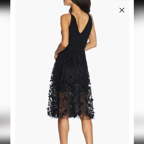 NWT Dress The Population Darleen V-Neck Embroidered Mesh Cocktail Dress Size M - Picture 11 of 11